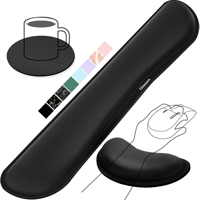 Gimars Gel Memory Foam Keyboard Wrist Rest Set