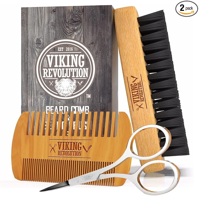 Viking Revolution Beard Brush & Comb Set