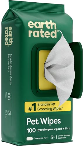 Earth Rated Dog Wipes (100ct, Unscented)