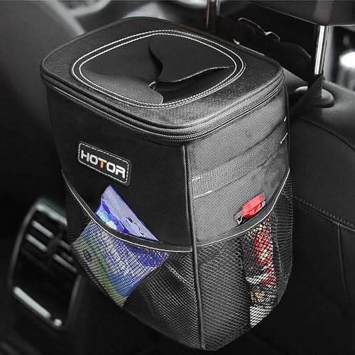 HOTOR Car Trash Can with Lid