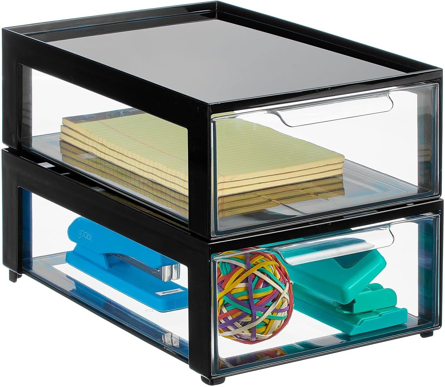 mDesign Plastic Desk Organizer