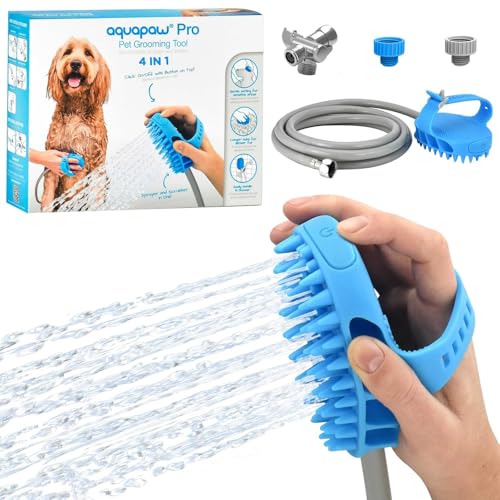 Aquapaw Dog Bath Brush Pro + Shower Attachment