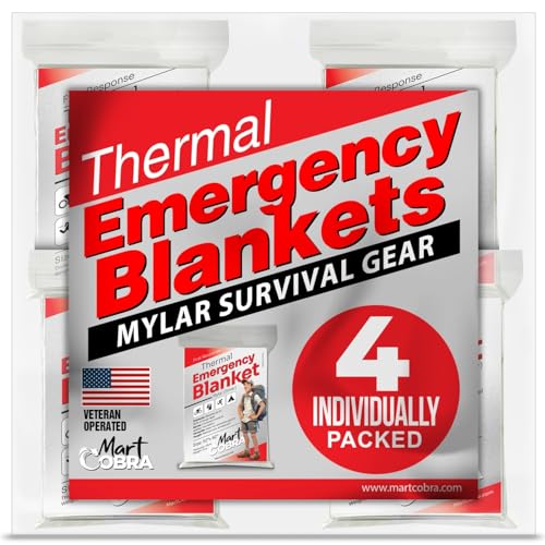 Emergency Mylar Blankets (4-Pack)