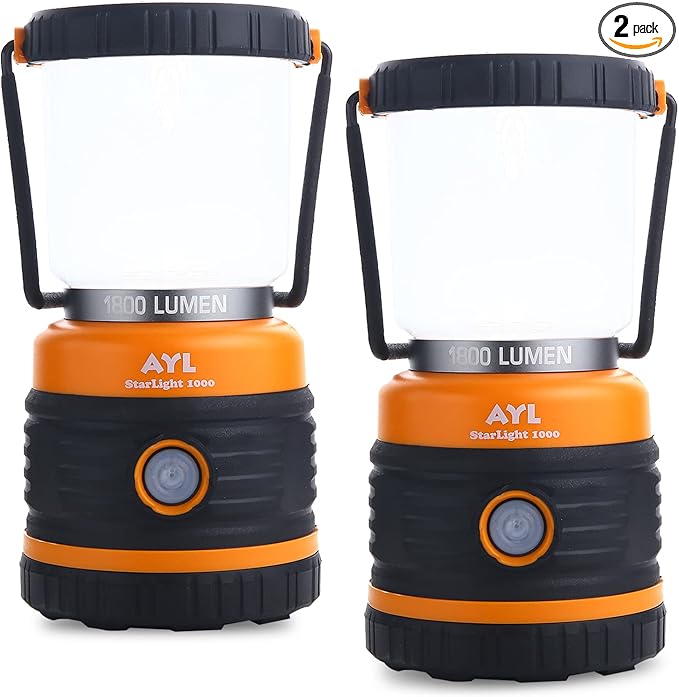 LED Camping Lantern 1800LM (2-Pack)