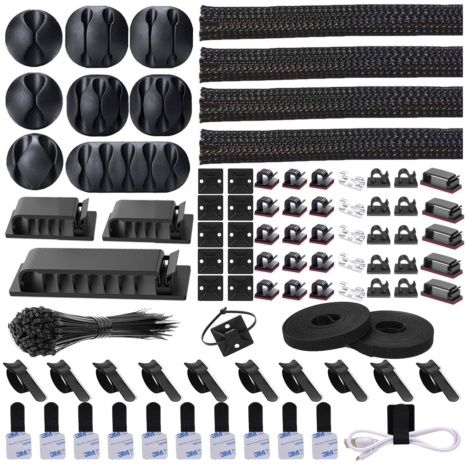 NOROCME 192-Piece Cable Management Kit