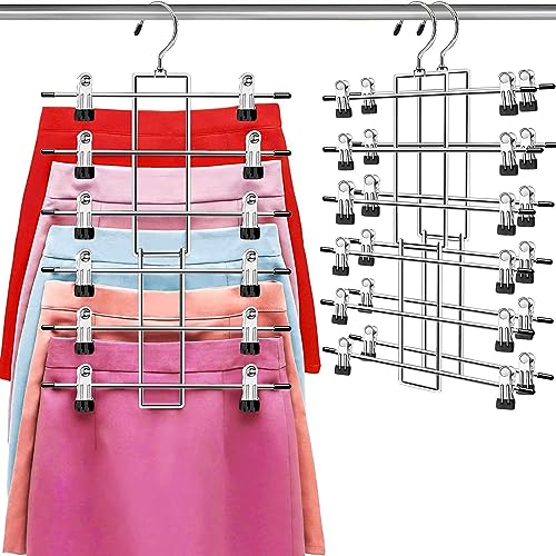 Space-Saving Pants Hangers with Clips