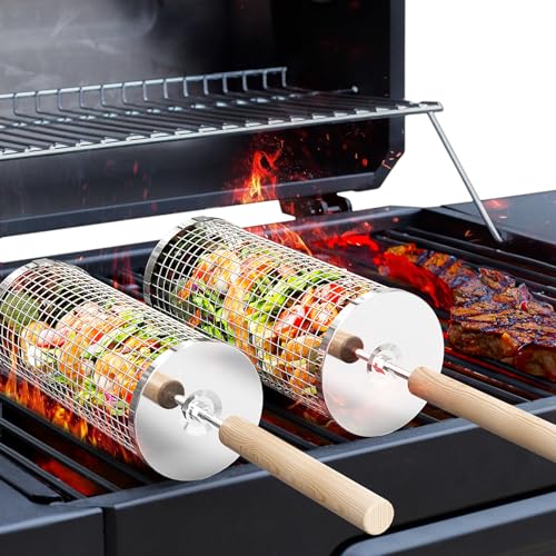 Rolling Vegetable Grill Basket