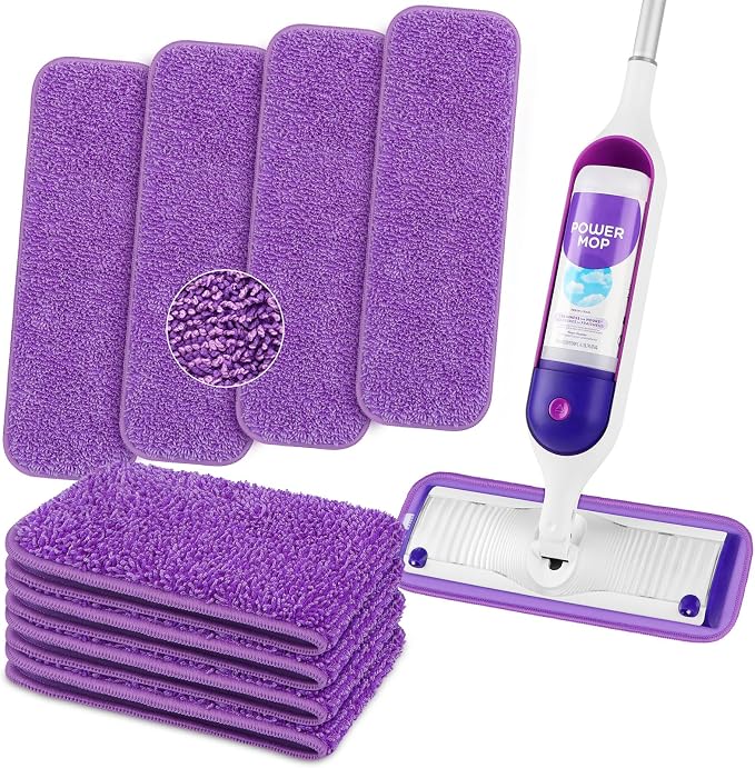 HOMEXCEL Microfiber Mop Pads (8-Pack)