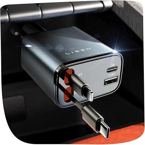 LISEN Retractable Car Charger (4-in-1)