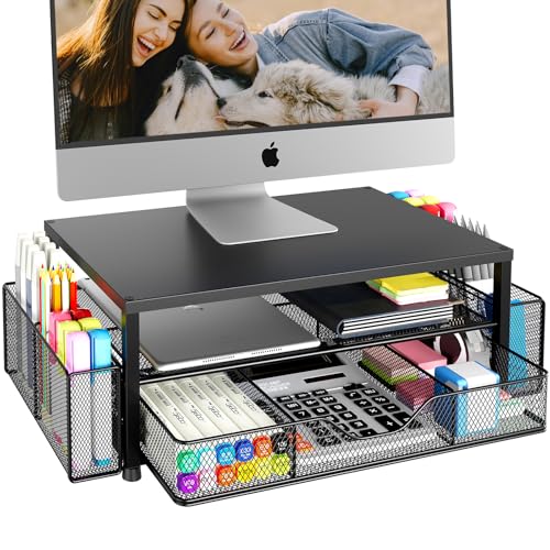 OPNICE 2-Tier Monitor Riser Organizer