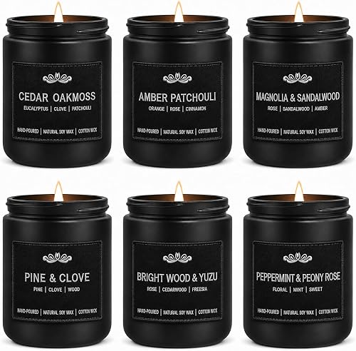 6-Pack Men's Scented Candle Set