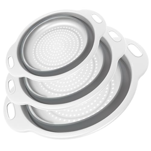 Cluren Collapsible Colander Set (3-Pack)