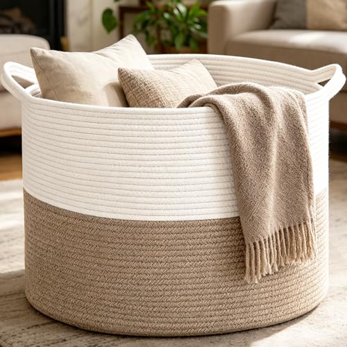 HZFTJOY Large Woven Entryway Basket