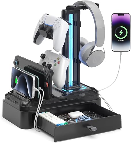 Headphone Stand with USB Hub