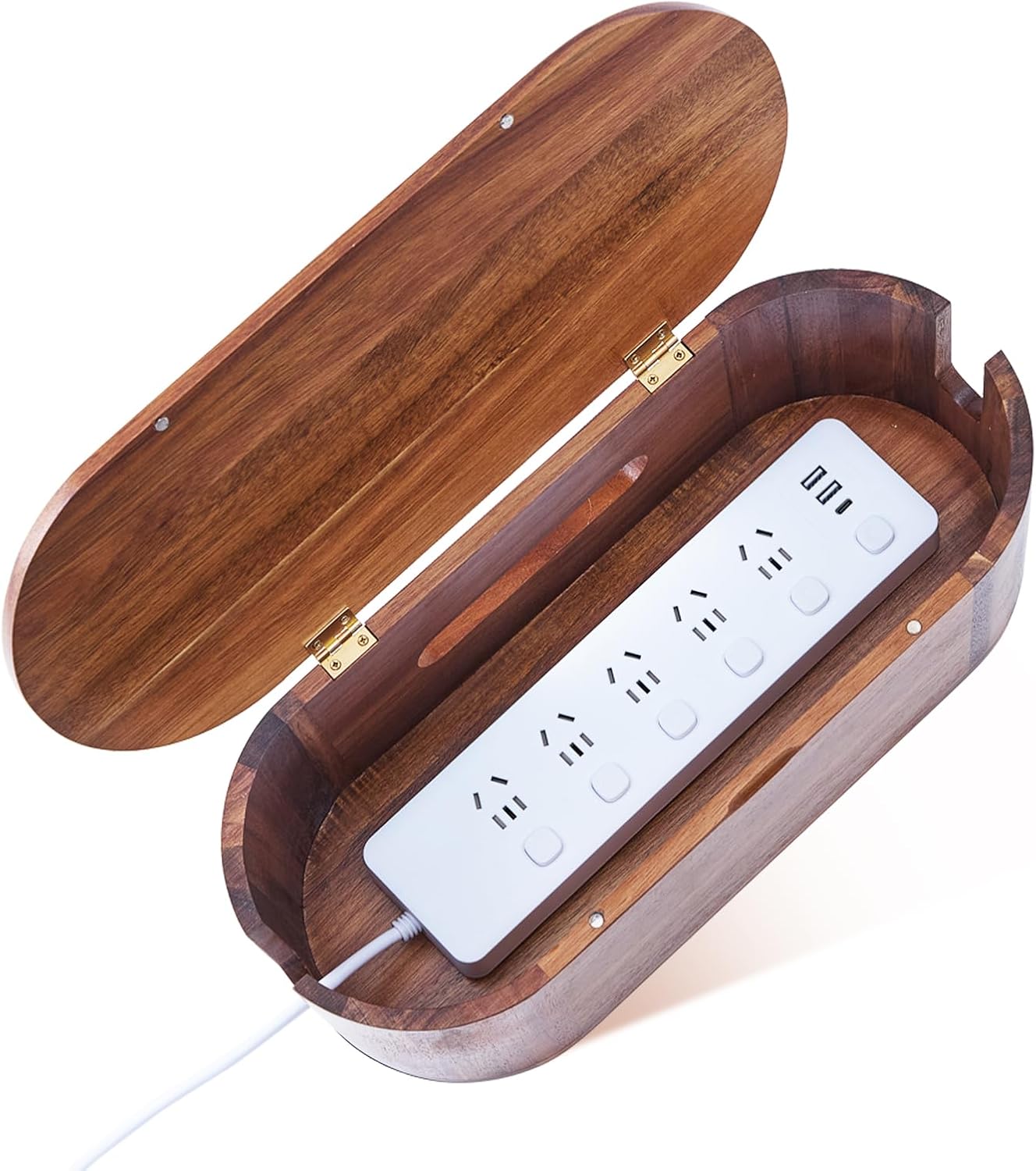 Cable Management Box (Wood Look)