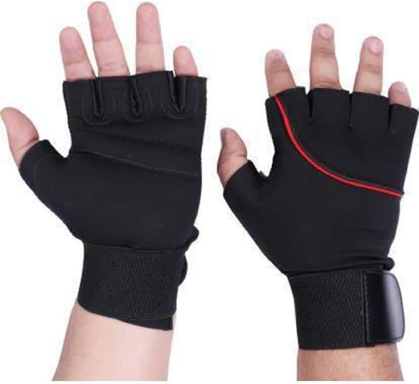 Half-Finger Gym Gloves with Wrist Wrap