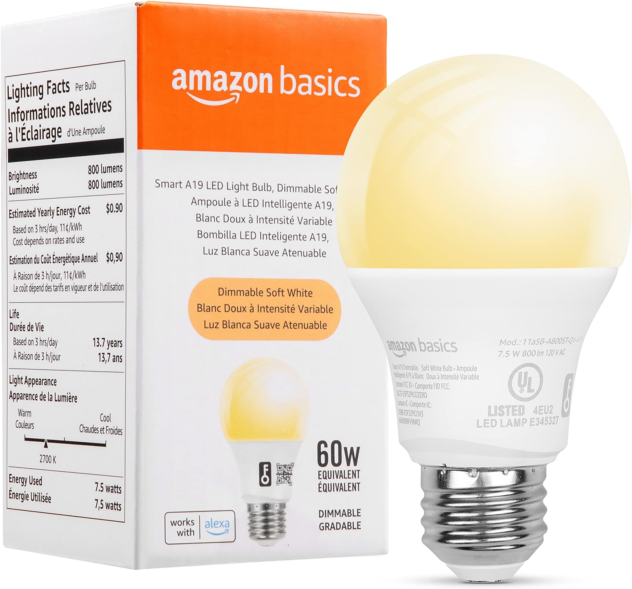 Smart LED Light Bulb (White)