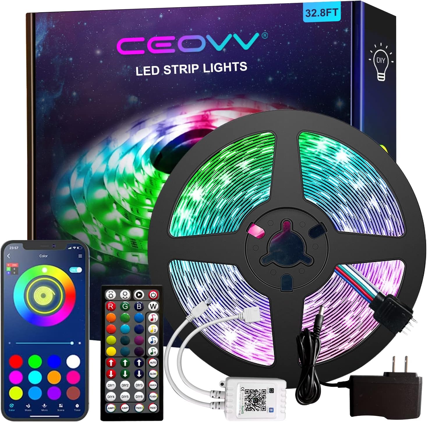 RGB LED Strip Lights (32 ft)