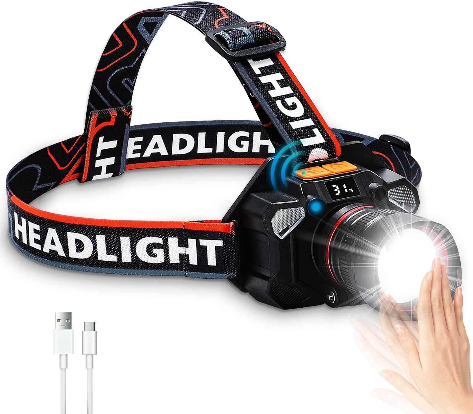 Headlamp (Rechargeable, Bright)