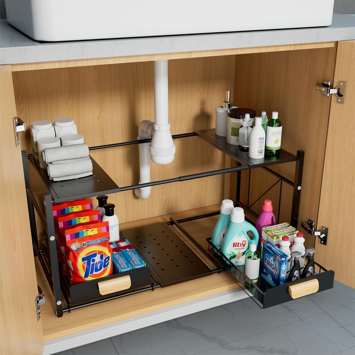 Under-Sink Expandable Shelf